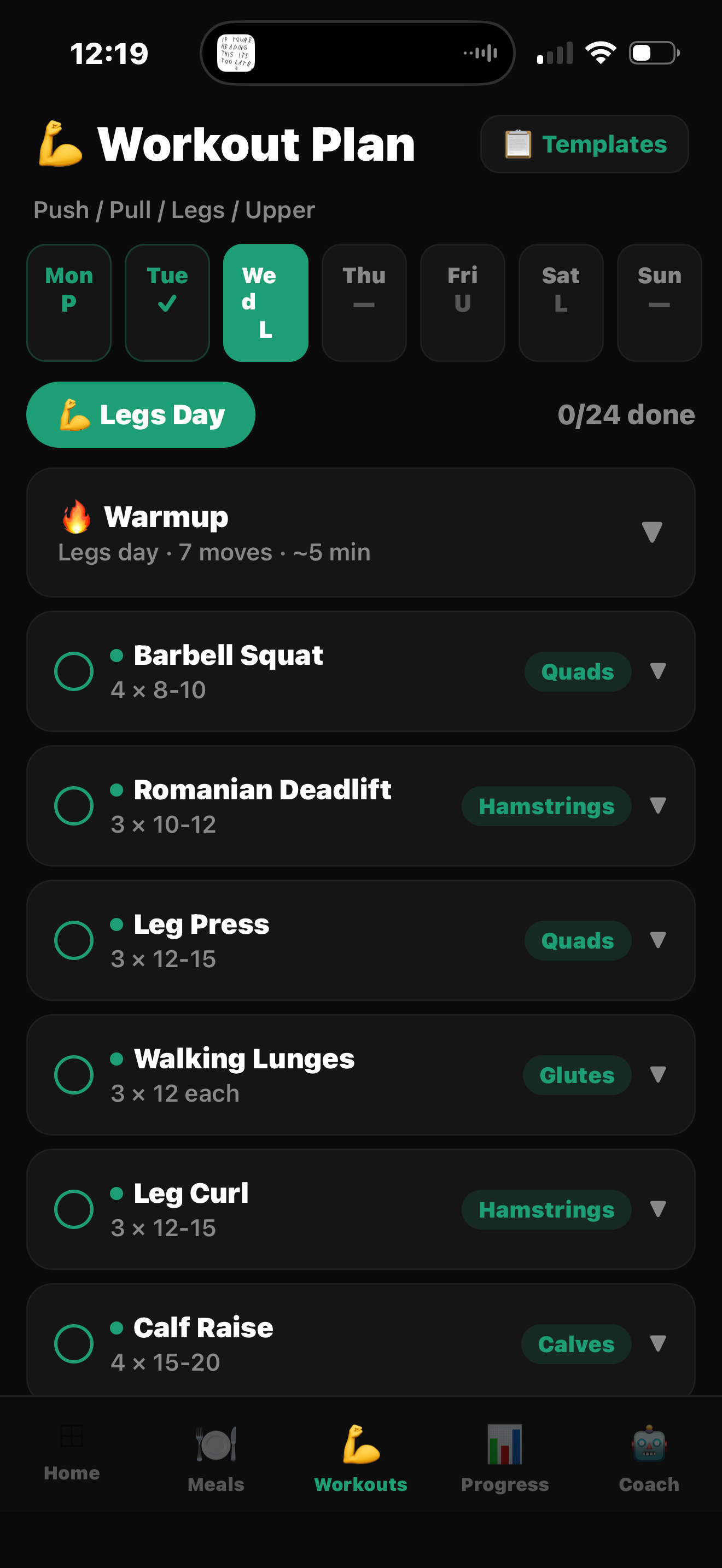 TrainIQ workouts
